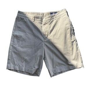 Vineyard Vines Whale Club Shorts Beige Flat Khaki Chino Mens Size 33khaki